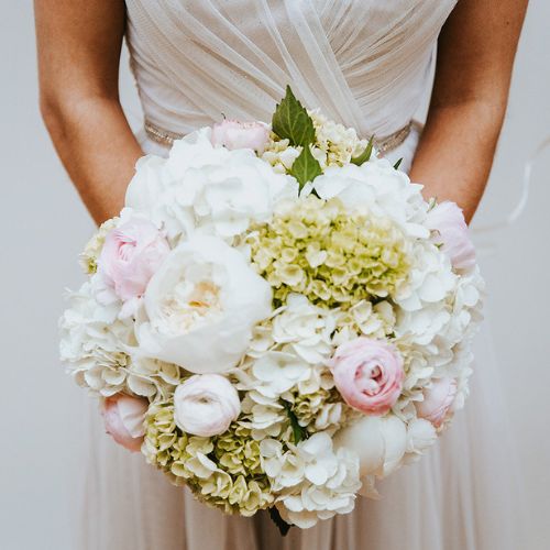 Peony and Hydrangea Bridal Bouquet